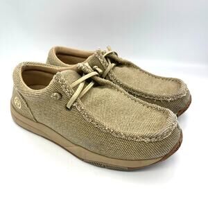 Roper Men's Clearcut Low Casual Chukka Shoes Tan w/ Textile Upper Size 9.5